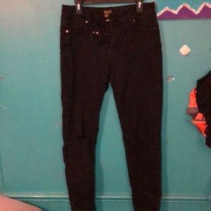 True Craft Distressed Black Jeans
